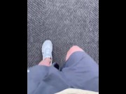 Preview 2 of MUST WATCH DILF walking out of foot locker in my new kicks big dick public pov daddy