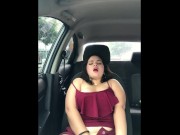 Preview 4 of My stepcousin gets horny and masturbates in the front of the car while I'm driving