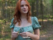 Preview 1 of Hottie redhead in public gets cum on her face after a good fuck her tight pussy