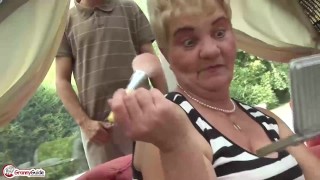 chubby grandma loves rough sex