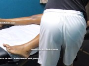 Preview 4 of Sexy Black Milf Gets Orgasm Pussy Fingering Fuck on Massage Bed