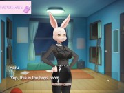 Preview 3 of Haru's secret life chapter #4 FINALLY a huge cock breaks the bunny's pussy Beastars