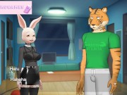 Preview 6 of Haru's secret life chapter #4 FINALLY a huge cock breaks the bunny's pussy Beastars
