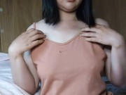 Preview 5 of Japanese woman makes dirty moaning voice with nipple masturbation