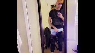 Rock Hard In Tight Jeans After Work Jerk Off / Military / Militar Needing to Bust!