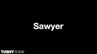 TUSHYRAW Tight & tiny Sawyer has her little ass gaped wide