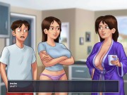 Preview 1 of Summertime saga #38 - Rubbing my cock on the yoga teacher - Gameplay