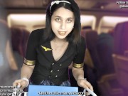 Preview 4 of Hottie tgirl flight attendant lets you fuck her and cum on her face during your hazy flight