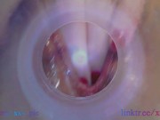 Preview 5 of Petite girl Melissa put camera deep inside in her wet creamy pussy (Full HD pussy cam, endoscope)