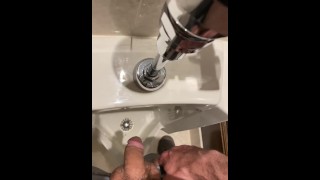 Making a mess in hidden private presidential restroom in rich club moaning naughty messy