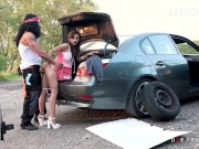 Preview 5 of Ukrainian Chick Shrima Malati Outdoor Sex With Car Mechanic - LETSDOEIT