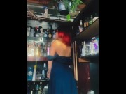 Preview 3 of ENF bartender masturbates at work and fantasizes about being made to work naked (gets caught)