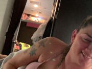Preview 1 of Home made Amateur House Wife Sucks and Swallows