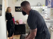 Preview 1 of naughty massage with sexy bbc bodybuilder making hubby film me cheat with massage therapist raw bbc