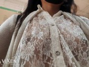 Preview 6 of Walking On The Street Wearing Sheer Blouse