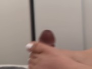 Preview 2 of Handjob / footjob for explosive cumshot dripping toes