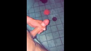 White cock cum shot in the shower short video massive dick