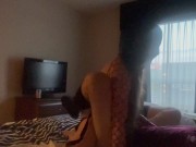 Preview 3 of Anonymous Female Orgasm Pegging 6’10” Tinder Date In Random Hotel Room