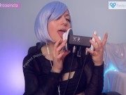 Preview 3 of SFW ASMR Rem Re:Zero Ear Licking - PASTEL ROSIE Deeply Satisfying Sexy Cosplay Ear Eating Wet Sounds