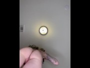Preview 1 of Standing above you, oiling ass, pussy, and titties, vibrating buttplug fingering soaking wet pussy