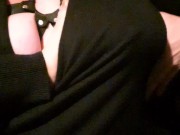 Preview 1 of Nipple pumps, oil, bondage, some lactation - Full video!