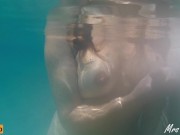 Preview 4 of Underwater Handjob and Cumshot from Sexy Wife with Big Floating Tits