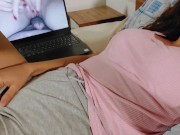 Preview 2 of Multiple orgasms masturbating with a video of Parejalatina