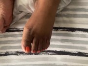 Preview 2 of Cummy ebony orange toes