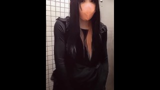 Creampie in the bathroom in the park to the Japanese girls' volleyball club after club activities