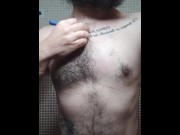 Preview 3 of I shave my balls and my chest before jerk off