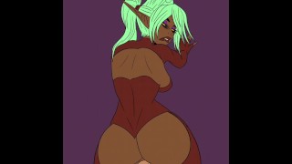 Ebony elf anal my first animation