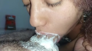 CLOSE UP: Best Milking BLOWJOB in your LIFE, All Cum in Mouth, Sloppy Sucking Dick ASMR