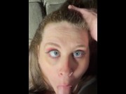 Preview 5 of GETTING MY THROAT FUCKED TILL HE JACKS OFF AND CUMS TWICE, PULSATING CUMSHOT INTO EYE