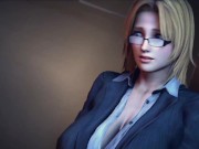 Preview 1 of Investigation went wrong. Animated blonde in glasses and stockings is fucked by bandits and monsters
