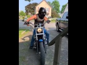 Preview 1 of Dom Biker Daddy get his Cock Serviced by Leather Slave