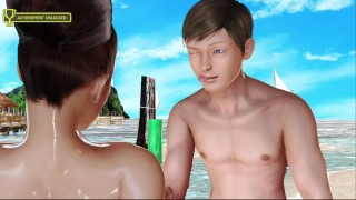 Max's Life Cap 25 - Massage to Naked Girl on the Beach and Girl Masturbating