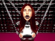 Preview 1 of Black Widow in Hardcore Metal Bondage and Latex 3D BDSM Animation