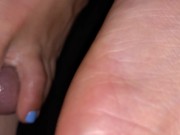 Preview 2 of Thick cumshot between my toes