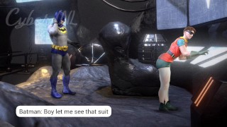 Batman fuck the big ass of Robin for first time 3D video | Batporn #1
