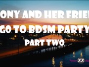 Preview 6 of #27 Ebony and Her Friend Go to BDSM Party Part Two - Flogging, Spanking, Deep Head, Rough Sex