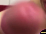 Preview 6 of Random Slut Bit Blonde Girl sucking my dick and riding my hard cock Huge Cumshot