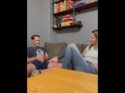 Preview 3 of Milf Feet Worship! Sexy Feet! - I let him jerk off to my feet for the test answers!