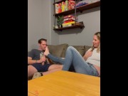 Preview 6 of Milf Feet Worship! Sexy Feet! - I let him jerk off to my feet for the test answers!