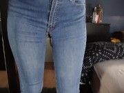 Preview 1 of Jeans Cut-Out Fick** Spritz mir die Sahne auf den Arsch!!German Teen