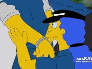 Preview 2 of Police Marge tries to arrest Snake but he fucks her. - The Simpson hentai