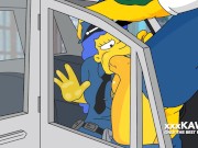 Preview 4 of Police Marge tries to arrest Snake but he fucks her. - The Simpson hentai