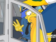 Preview 5 of Police Marge tries to arrest Snake but he fucks her. - The Simpson hentai