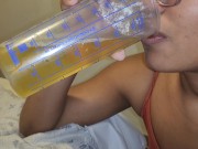 Preview 6 of My small dog drinking all yellow piss II 06/07/2023
