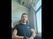 Preview 3 of Italian jerk off on a train