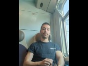 Preview 4 of Italian jerk off on a train